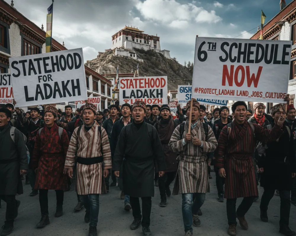 Gen-Z Uprising in Ladakh: Statehood Protest Turns Violent,
