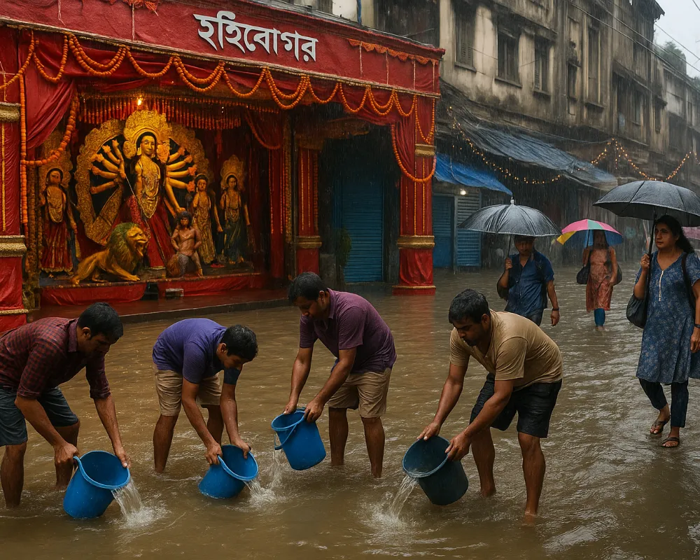 Floods Disrupt Durga Puja: 9 Dead, City Paralyzed