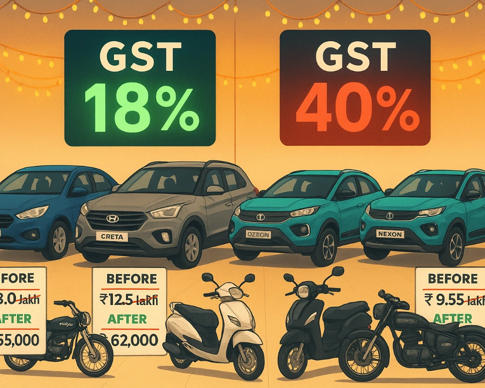 GST 2025: Car & Bike Price Impact Explained