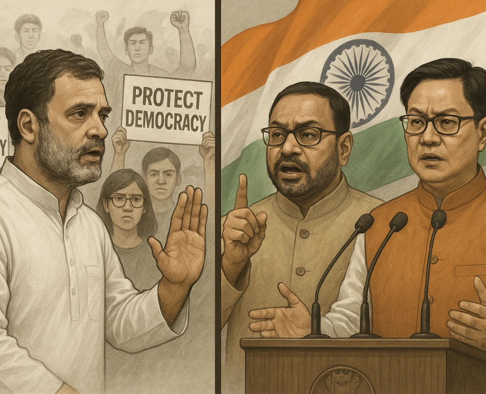 Rahul Gandhi Gen Z Shoutout Sparks BJP Storm 2025