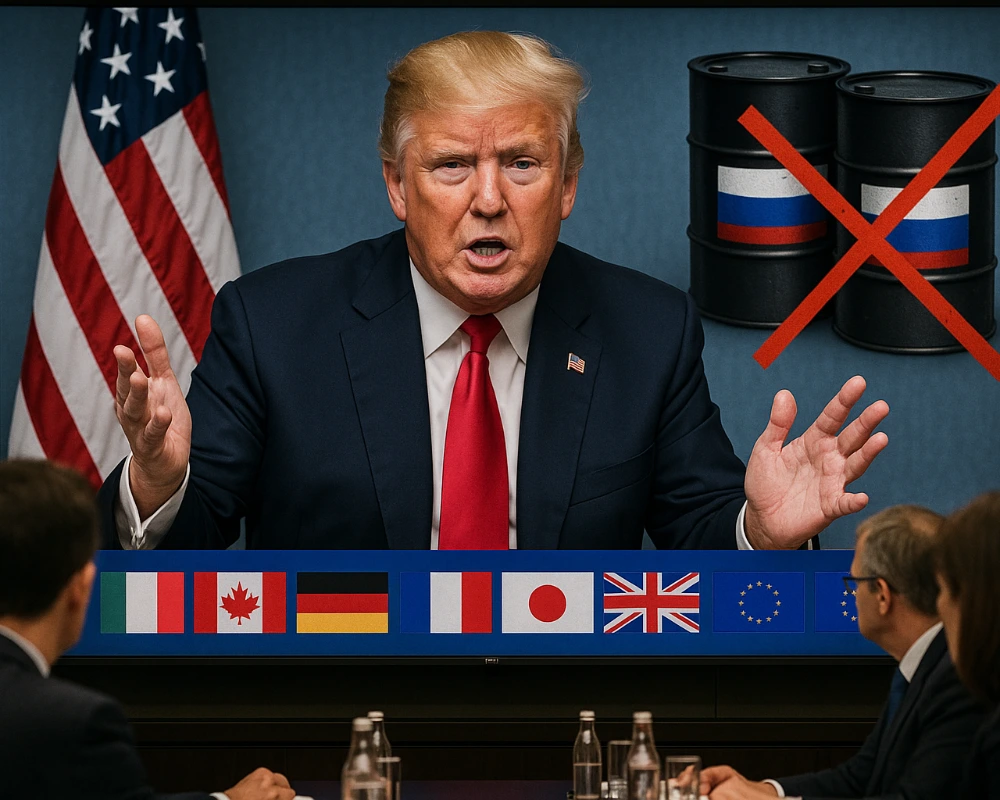 Trump Pushes G7 for 100% Tariffs on India, China
