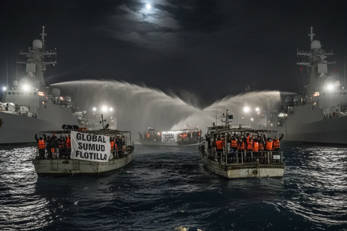 Israel Intercepts Gaza Aid Flotilla, Detains 450+ Activists
