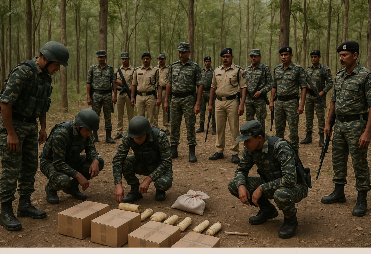 Bijapur Explosives Recovery in Gunjeparti