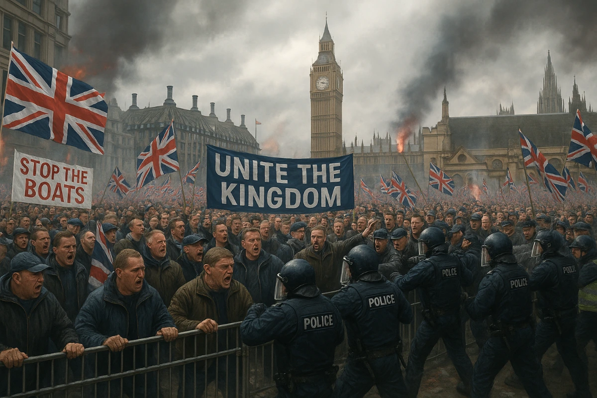 UK Immigration Protests: 110K Rally in London