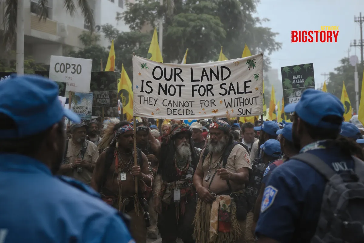 Our Land Is Not for Sale”: Indigenous Protest Disrupts COP30 in BelémOur Land Is Not for Sale”: Indigenous Protest Disrupts COP30 in Belém